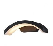 Aplique led curvilíneo 6w 3000k gris antracita ip54