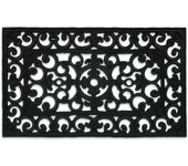 Relaxdays felpudo goma, 45x75 cm, resistente intemperie, antideslizante, alfombra para entrada de casa, moqueta, negro