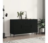 Aparador | aparador de comedor | armario de cocina de madera de ingeniería negro 100x36x60 cm cfw54640