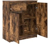 Aparador | aparador de comedor | armario de cocina con cajón roble ahumado 71x35x84 cm madera ingeniería cfw28710