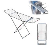 Kadax tendedero para ropa, de pie, estable, 18 m, tendedero para ropa, plegable, tendedero para ropa, grande