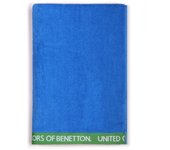 Toalla de playa 90x160cm 380gsm velour 100%algodon azul casa benetton