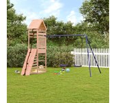 Vidaxl parque infantil de exterior madera maciza douglas