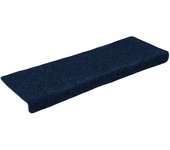 Alfombrilla autoadhesiva escalera 30 uds | alfombras de escalera | tapetes de escalera azul marino 65x21x4 cm cfw548900