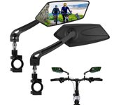 2 espejos para bicicleta de carretera, espejo retrovisor giratorio de 360 grados, espejos retrovisores para scooter eléctrico, manillar adecuado par