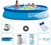 Paquete de piscina - intex - alrededor - 396x396x84 cm + accesorios a693