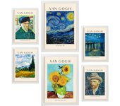 Nacnic lámina poster de van gogh galería del pintor cuadros decorativos para tu salón dormitorio hogar estampados tamaños a4 y a3 con marcos blanco