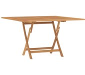 Mesa de jardín plegable 120x120x75 cm madera maciza de teca
