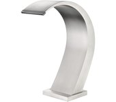 Cascada de piscina/griferia exterior/ducha de cascada para circuito spa/diseño curvado para interiores y exteriores/acero inox s316 (acero cepillado)
