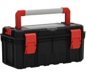 Caja de herramientas negra y roja 55x28x26,5 cm