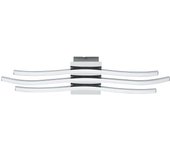 Plafón de techo led eglo roncade cromo luz cálida 26w
