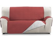 Funda cubre sofá reversible 4 plazas mont rojo-gris s&t sofa covers
