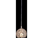 Lámpara colgante de metal color oro / dorado con tulipa de cristal transparente. bombilla e27 60w. ref. 9026/1s