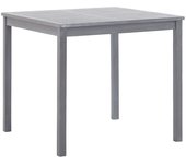 Mesa de jardín de madera maciza de acacia gris 80x80x74 cm
