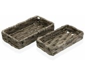 Juego de cestas versa polietileno (11 x 4 x 20 cm) (2 pcs)