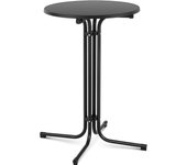 Mesa de bar alta - ø 70 cm - plegable - negra