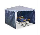 Relaxdays laterales para carpa impermeables, set de 3, 2x3 m, cierre de contacto, poliéster, sin ventanas, azul oscuro