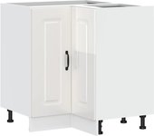 Mueble cocina | armario de cocina esquina kalmar madera ingeniería blanco brillante cfw168876