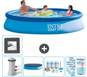 Paquete de piscina - intex - alrededor - 366x366x76 cm + accesorios cb17