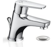 Cecipa max grifo monomando para lavabo con palanca de desagüe latón cromado