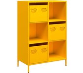 Aparador | aparador de comedor | armario de cocina de acero amarillo mostaza 68x39x103 | 5 cm cfw81730