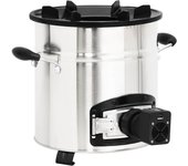 Cocina le?a ventilador usb acero inoxidable plata 35,5x26x28 cm