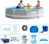 Paquete de piscina - intex - alrededor - 305x305x76 cm + accesorios a1892