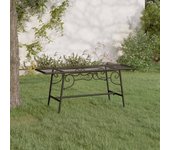 Banco interior | banco de jardín de acero negro 110 cm cfw65947