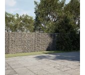 Vidaxl cesta de gaviones con cubierta hierro galvanizado 700x50x150 cm