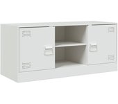 Mueble para tv de acero blanco 99x39x44 cm