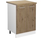 Vicco mueble bajo de cocina r-line, roble artesanal, 60 cm , et roble