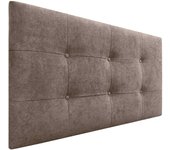 Dhome cabecero de cama acolchado capitoné 8cm de grosor. cabezal tapizado tela acualine cabeceros de cama matrimonio e individual (marrón, 105cm)