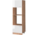 Vicco armario para microondas r-line, blanco alto brillo, 60 cm