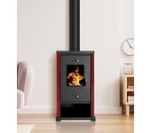 Estufa de leña prometey 6,3kw mini stove high efficiency - bordo