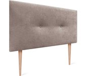 Dhome cabecero de tela acualine liso con botones y patas tapizado de alta gama cabezal lujo cama dormitorio moderno acolchado (tierra, 105cm)