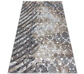 Alfombra zara 0w6119 p50 610 - structural dos niveles de vellón gris / crema 80x150 cm
