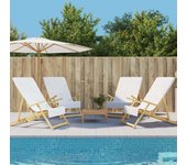 Toallas de playa 4 piezas blanco 60x135 cm tela 400 gsm