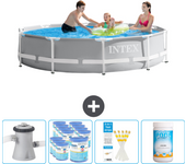 Paquete de piscina - intex - alrededor - 305x305x76 cm + accesorios cb85