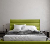 Cabecero cama chicago tapizado polipiel primera calidad beige 105*70