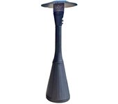 Tempo style - hongo de gas hábitat (4,4 - 10kw) | estufa de exterior de polirratán negro
