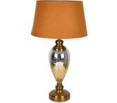 Lampara de cristal dorado con tulipa naranja shyne