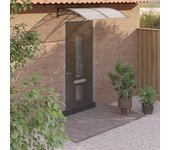 Vidaxl marquesina de puerta policarbonato negro 150x100 cm