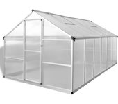 Invernadero de aluminio reforzado con estructura base 9,025 m2