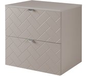 Mueble de baño, cashmere, 60 x 57 x 46 cm, tiradores plateados