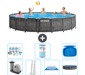 Paquete de piscina - intex - alrededor - 549x549x122 cm + accesorios a2668