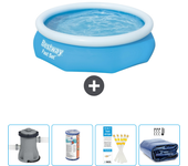 Paquete de piscina - bestway - alrededor - 305x305x76 cm + accesorios cb50
