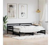 Diván y cama nido sin colchón 90x190 cm madera maciza