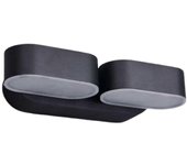 Aplique led 2x6w ip54 regulable - blanco neutro 4000k - 5500k / negro - silumen