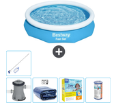 Paquete de piscina - bestway - alrededor - 305x305x66 cm + accesorios cb20