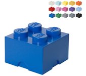 Contenedor cuadrado apilable lego brick 4 botones